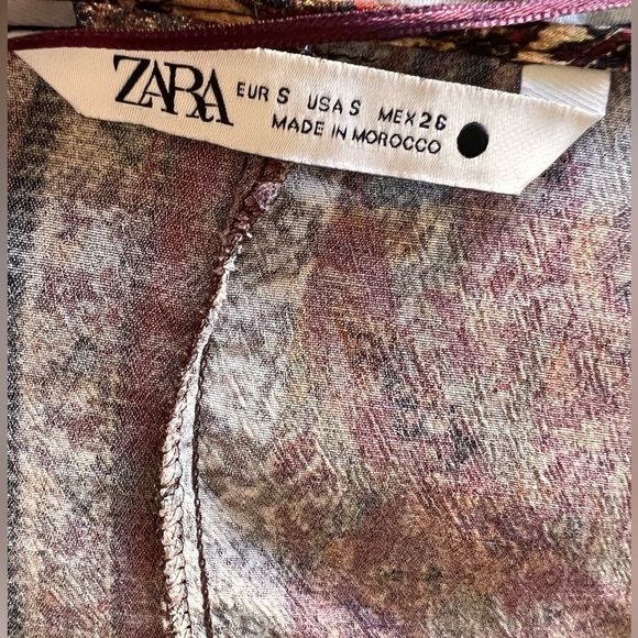 Zara, Moroccan-style wrap front top, Size S - Picture 2 of 4